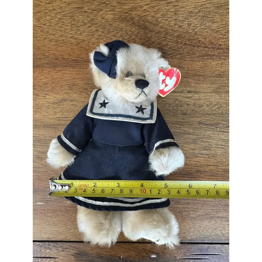 Ty Attic Treasures Breezy Bear Sailor Outfit Plush Navy Dress With Tag - Picture 4 of 9